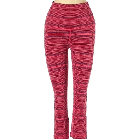 Lululemon Wunder Under Crop Boom Juice Stripe Sz 2 - Picture 4 of 5